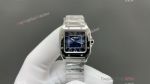 CLF Cartier Santos White/Green/Blue Face SS Band Swiss Quartz Movement 27*34.5*7.4mm Watch